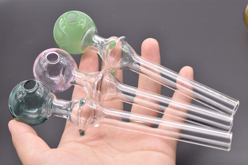 wholesale 140mm Pyrex colorful Great thick Oil Burner Pipe Glass Tube Pipe Oil Burning Nail smoking Pipe