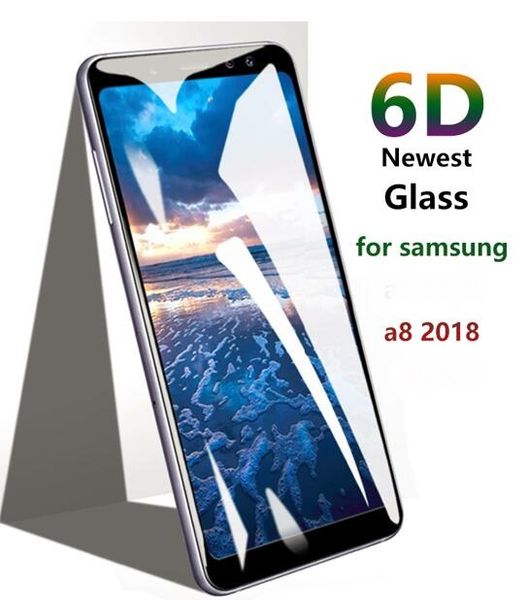 6D Curved screen protector Tempered Glass for samsung galaxy a8 2018 a8 plus 2018 for oppo f1s f3 f5 f7 f3 plus a83 protection Film 9h