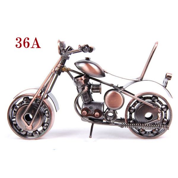 Antique Style Motorcycle Model for Home Office Display Decorative Furniture Motor Figures Bronze Black Color Different Designs
