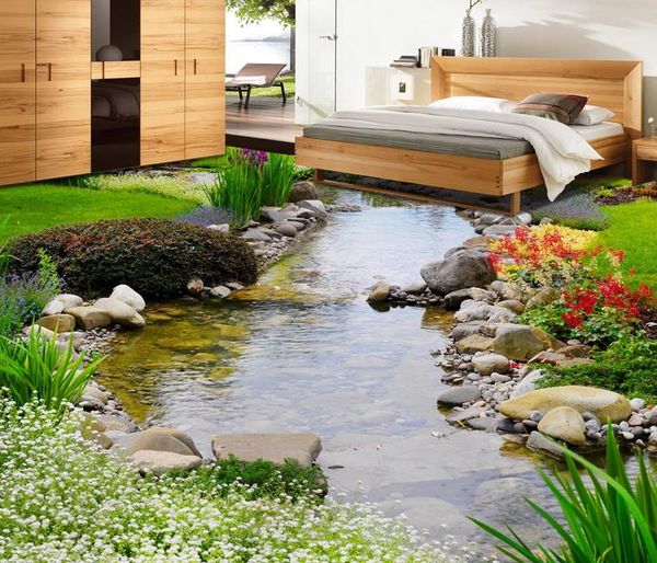 Custom Photo Wallpaper Floor Paintings Plant flowers and plants 3D Floor