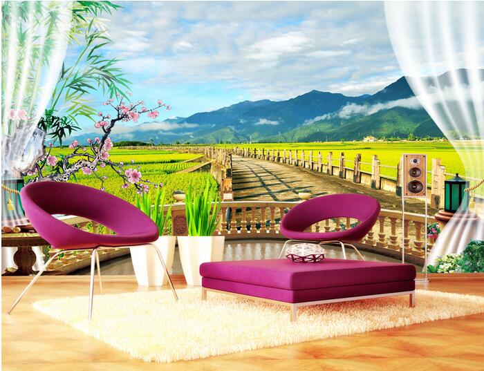 3d wallpaper custom photo Chinese traditional style background wall outside the window living room 3d wall muals wall paper for walls 3 d