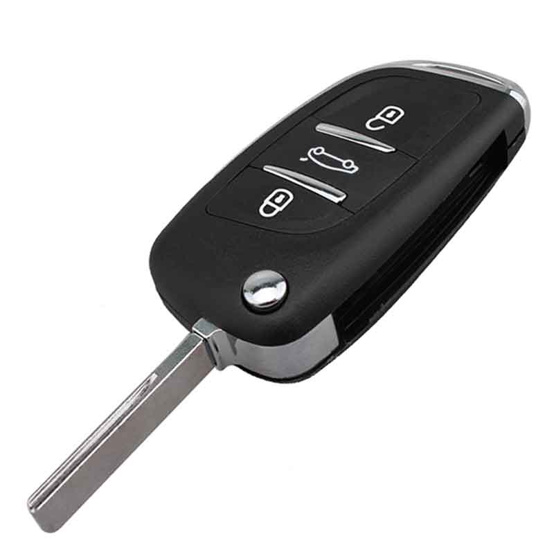3Buttons Flip Remote Key 433MHZ PCF7961 Chip HU83 For PEUGEOT CE0536 Battery Holder ASK Signal