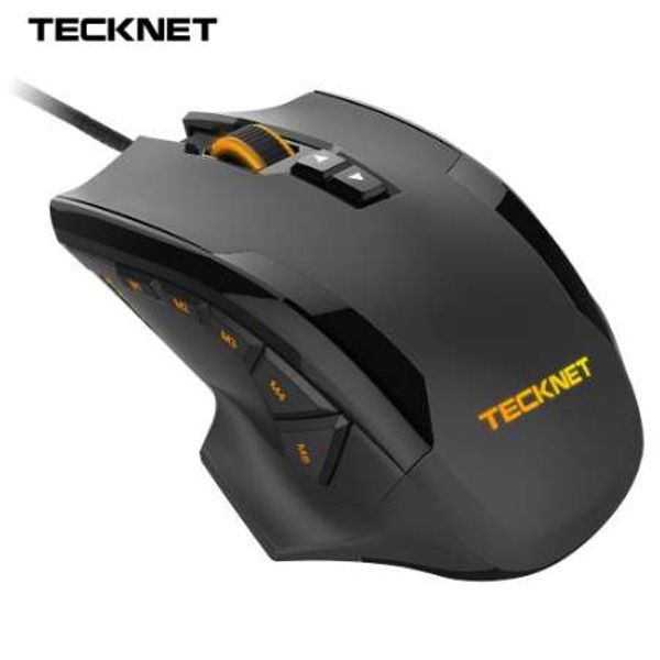 TeckNet 16400DPI Gaming Mouse Laser Mouse 10 Programmable Macro Button RGB Backlight 3 LED Light Modes Wired MMO Computer Mice