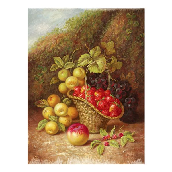 Oil Painting Prints on Canvas Wall Art Picture for Living Room Home Decorations Unframed Hand-painted oil painting wine fruit SHD4-003