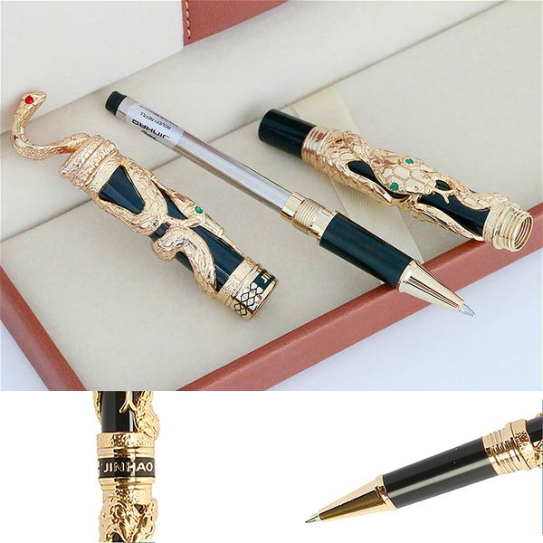 High Quality JINHAO Snake Metal Ballpoint Pen 0.5MM Nib Rollerball pen Gold Business Office Supplies Stationery