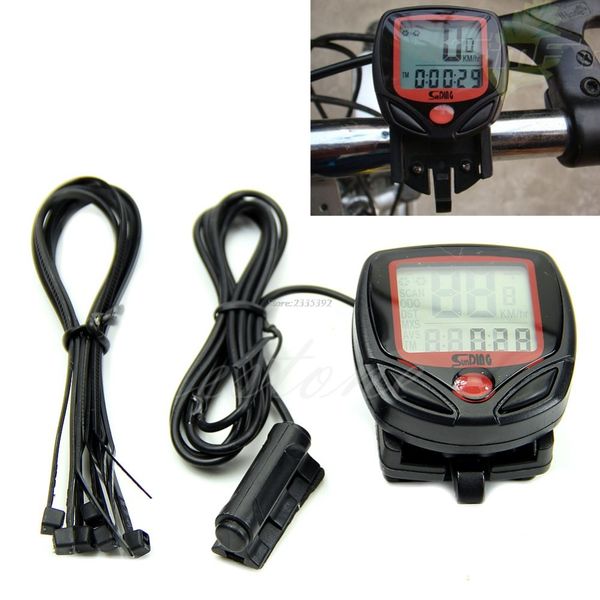 Waterproof Digital LCD Computer Cycle Bicycle Bike Speedometer Odometer Professional bicycle accessories WS-59