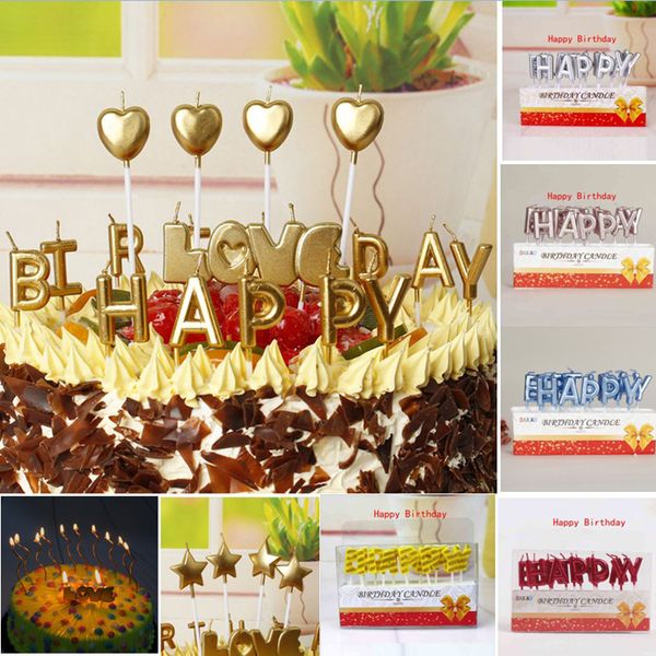 Happy Birthday Art Candle Kids Gift Mini Candles Birthday Exotic Atmosphere Source Valentine&#039; day Gift Decoratiions 15 styles