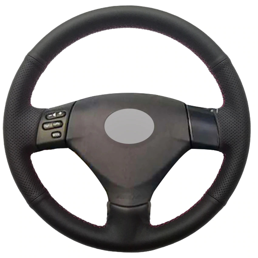 Black Leather Car Steering Wheel Cover for Lexus RX330 RX400h RX400 2004 2005 Toyota Corolla Verso 2006