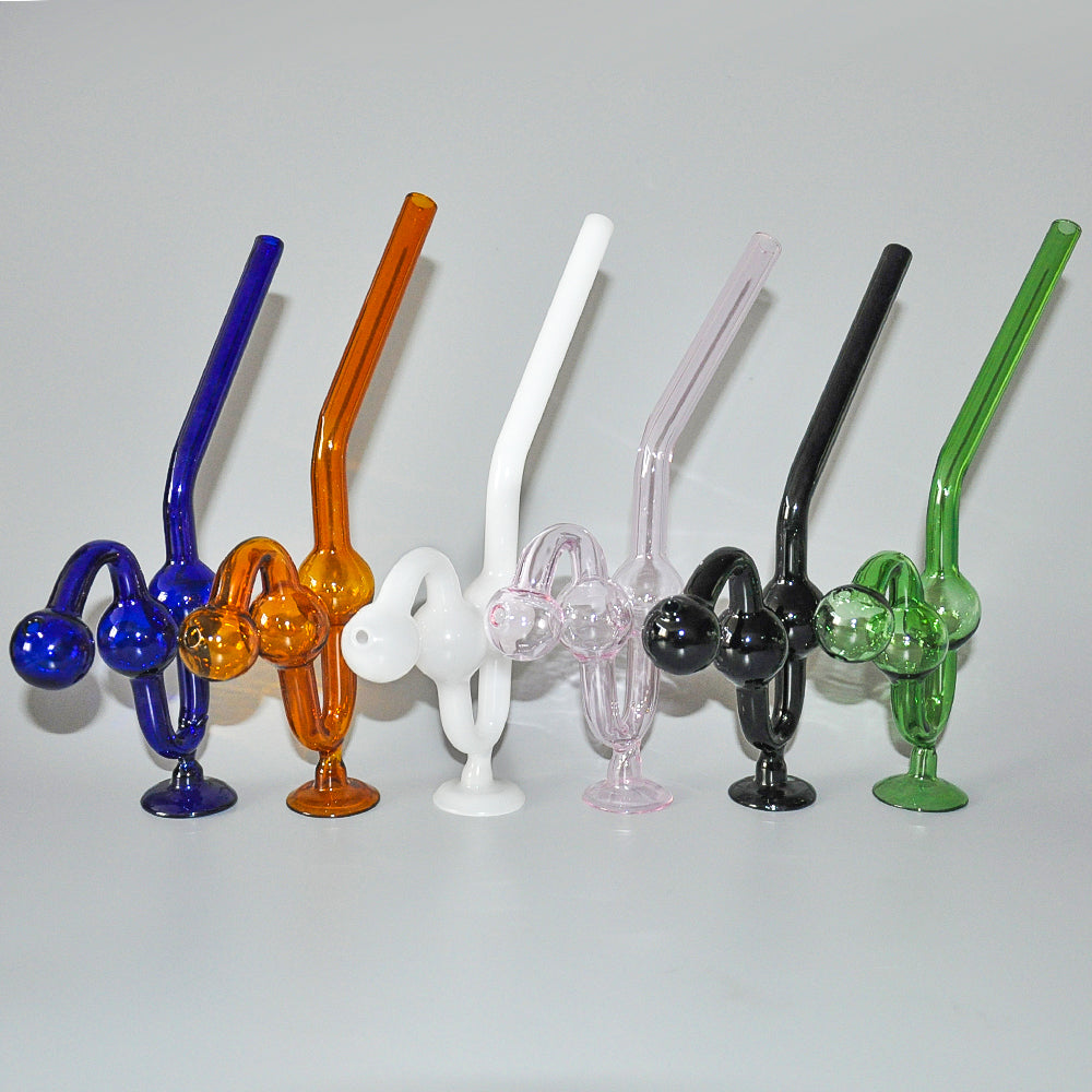 Colored Glass Oil Burner Pipe 2.5mm Thickness Glass Tube smoke accessory smoking pipe