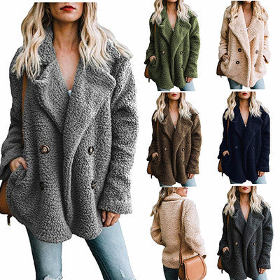 Women&#039;s Jackets Winter Coat Women Cardigans Ladies Warm Jumper Fleece Faux Fur Coat Hoodie Outwear Blouson Femme