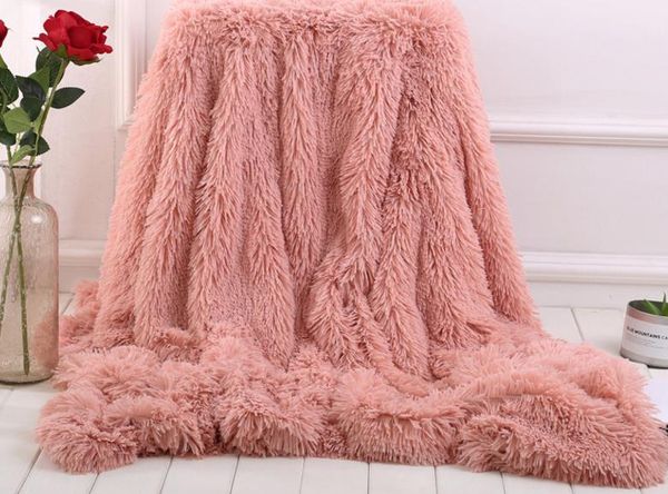 Super Soft Long Shaggy Warm Plush Fannel Blanket Soffte Cloud Throw Qulit Cozy Faux Fur Bedspread Travel Blankets decor Home Textiles decor