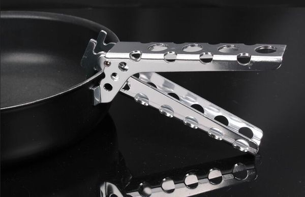 Camping Pot Pan Gripper Bowl Gripper Handle Outdoor Tableware Cookware Anti-hot Pot Pan Gripper Arm Holder Picnic Home SC090