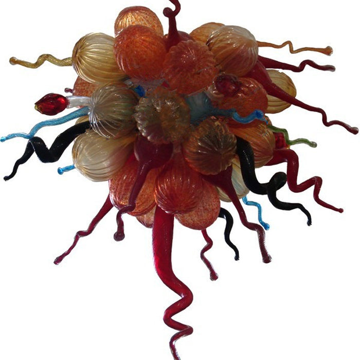 Customized Blown Glass Small Chandelier Light AC 110V 220V LED Bulbs Borosilicate Glass Pendant Lamps for Home Hotel Decor