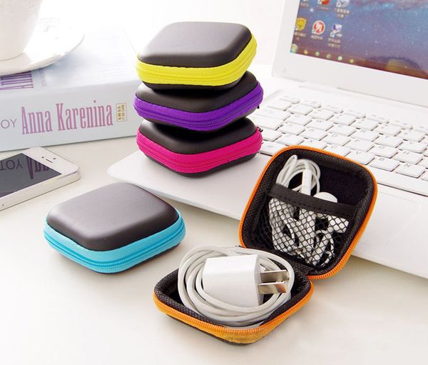 Headphones Earphone Cable Storage Hard Box Case Pouch Bag SD Card Hold Box Wholesale
