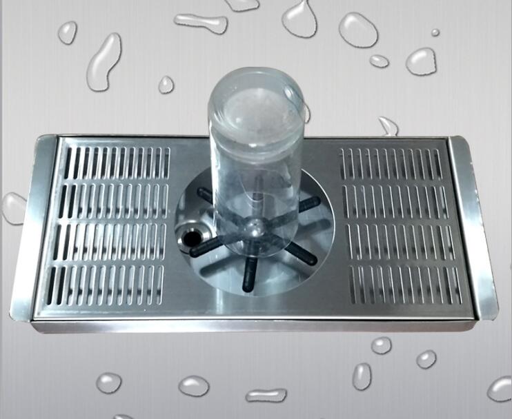 surface mount beer drip tray with rinser with drain two functions beer tower accessories never worry about glass cleaning again