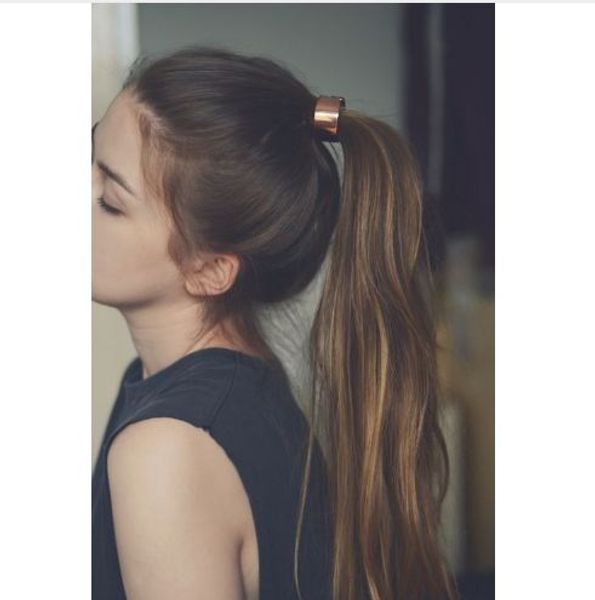 Elastic Hair Band gum for hair Ponytail ring buckle holder women hair-accessories spring hinge hair cuff