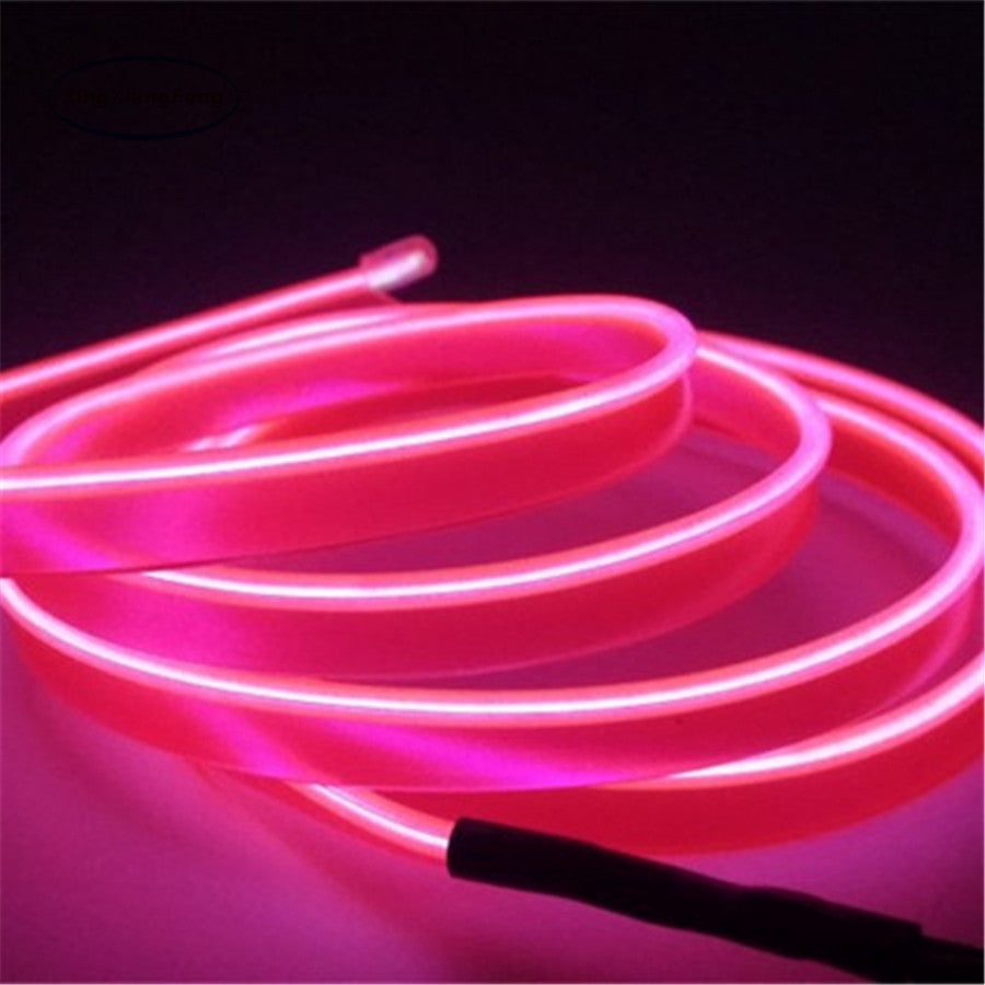 AUTO 5Meters 12V EL Wire Cold light lamp Neon Lamp Car Atmosphere Lights Unique Decor Interior Lamp LED bulbs car styling