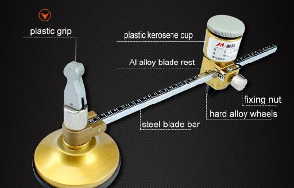 New Industry Glass Cutter 400mm Circle Diameter Compasses Cutting Glass Drill with Suction Cup Circular Free Shipping