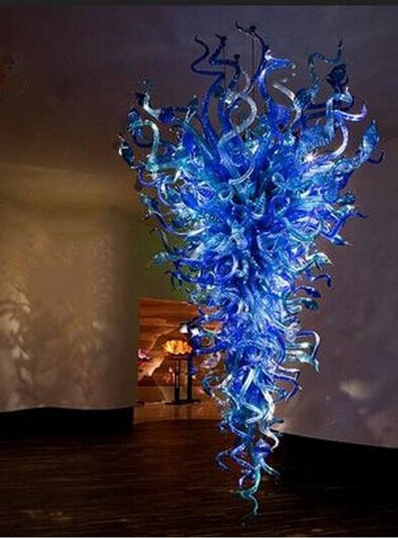 Lamps Murano Chandeliers Light Modern Pendant Lights Blue Blown Glass Chandelier On Sale LED Bulbs