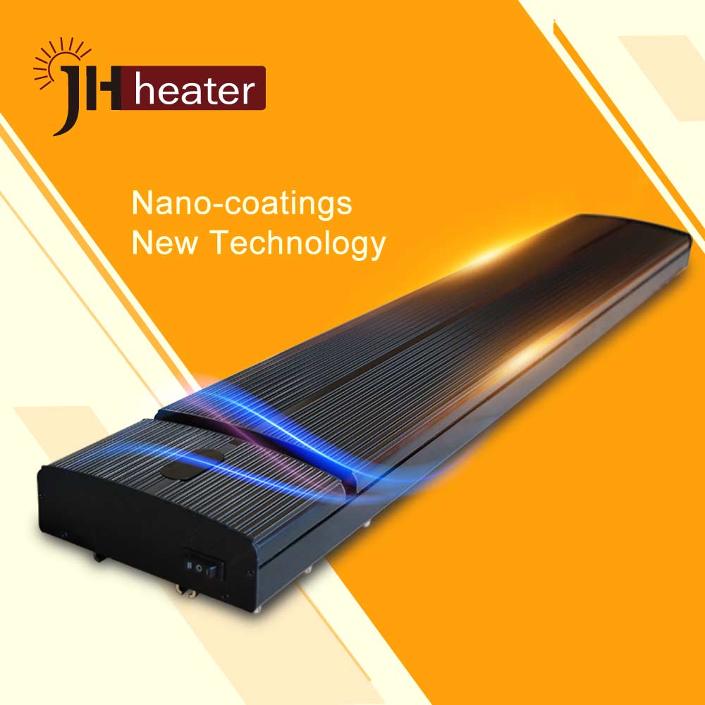 free shipping infrared radiant heater JH-NR18-13A black JHCCOL 1800W electric heater for livingroom ,cafes , YOGA , bathroom ,hall ,hotel