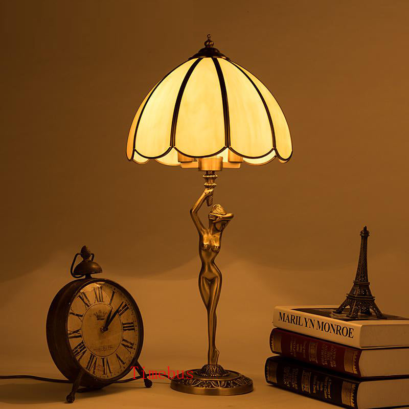 Nordic Style LED Table Lamps Bronze Living Room Eye Protection Light Super Bright Bedroom Study Office Pure Copper Desk Lamp Reading Lighting Fixtur