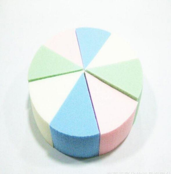 48pcs-pack Triangle shaped candy color soft Magic Face Cleaning Pad Puff Cosmetic Puff Cleansing sponge wash face makeup sponge