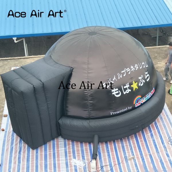 Portable Indoor Cinema Dome Tent Inflatable Planetarium Form Airblown Projection Tent With Zipper Door And 3 Rings For Janpan Airo Show