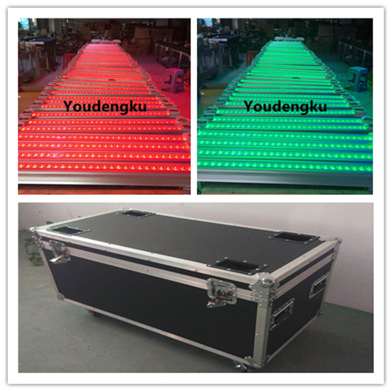 4 pieces with flightcase DMX Control Waterproof 36X3w LED RGB Bar LED Bar Wall Wash 3IN1 Wall Washer Light