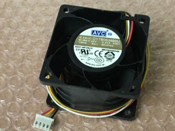 Original AVC 6038 DC48V 0.41A 60*60*38MM DYTB0638B8U 4 wire large air volume 6CM industrial equipment fan