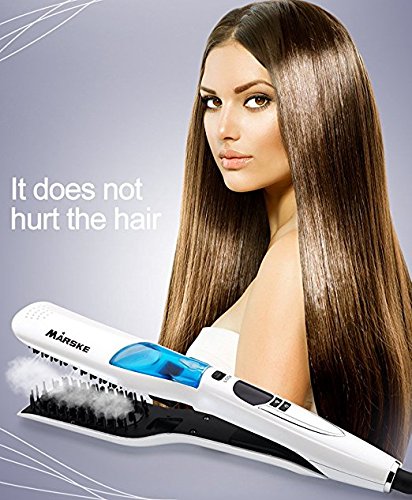 Hair Straightener, Steam Iron with Comb, PTC Ceramic Heating and Digital Adjustable Temp