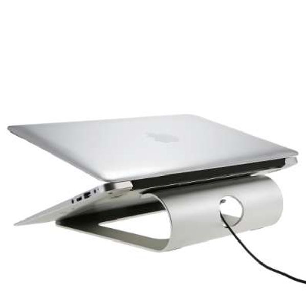 Ergonomic Design Aluminum Laptop Stand Desk Dock Holder Bracket Cooling Pad for iPad-iPhone-Notebook-Tablet-PC-Smartphone Stand