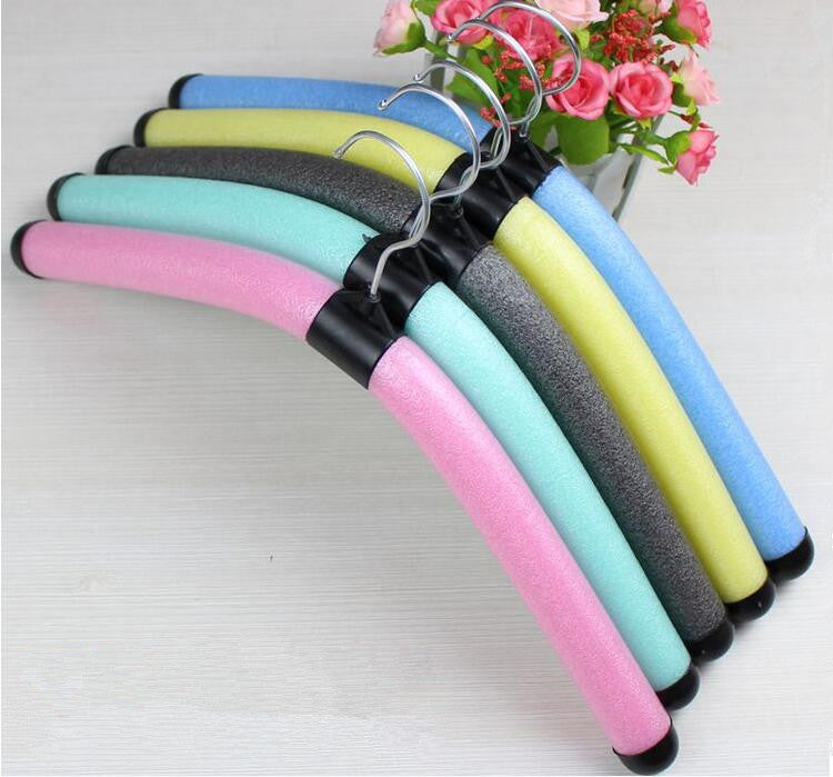 5pcs New arrival Stainless Steel Clip Stand Clothes Hanger Pants Skirt Kid Clothes Lingerie Adjustable sponge Pinch Grip Clothing Organizer