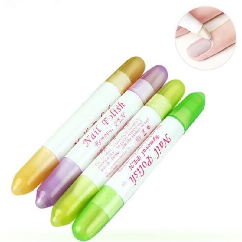 Perssonal Nail Gel Polish Removal Pen 4 Spare Nibs Manicure Removal Erase Pen Nail Polish Cleanser Remover Tools D025