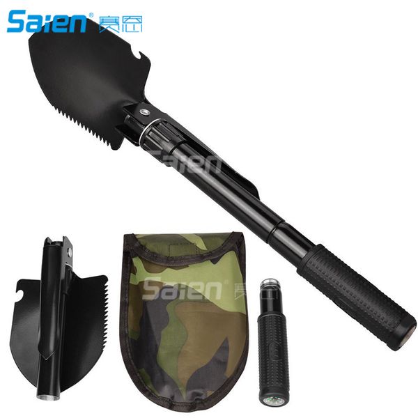 Folding Shovel Multipurpose Tool for Outdoor Survival Portable with Carrying Pouch TO Camping, Hiking, Backpacking, Gardening