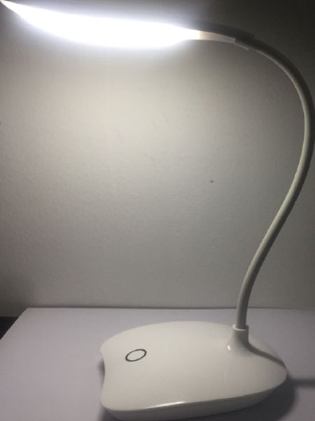 LED Desk Lamp, Modern Stylish USB Port,Lamp Brightness Adjustable Gooseneck Portable Eye-protected Small Table Lights,3 Levels Dimmable