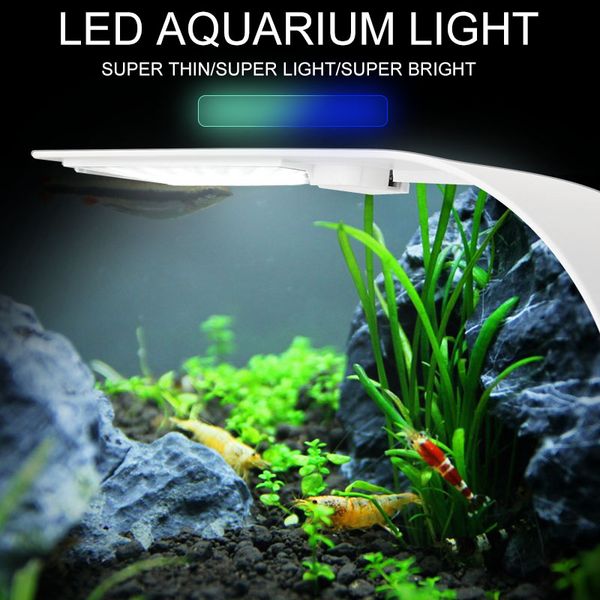 Super Slim LED Aquarium Light Lighting plants Grow Light 5W-10W-15W Aquatic Plant Lighting Waterproof Clip-on Lamp For Fish Tank