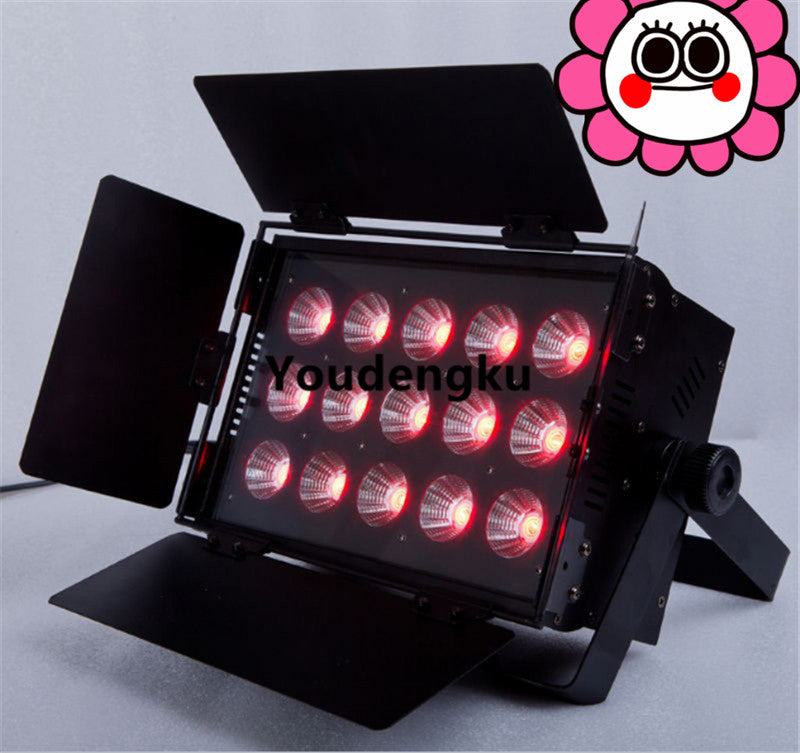 IP20 Indoor LED Project Light 15x30W RGBW Quad 4in1 LED Wall Washer Light with Barn Doors
