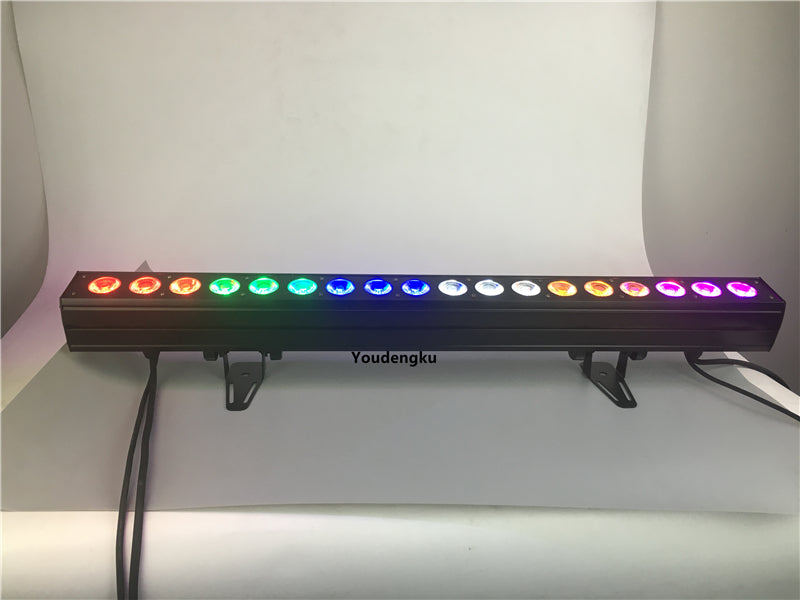 8 pieces led wall washer light ip20 dmx512 pixel control 5 in 1 18x15w rgbwa led bar indoor wall washer