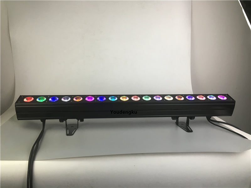 4 pieces 18 pcs 5in1 bar led wall washer slim flat Wall Washer 15W LED RGBWA indoor wall washer