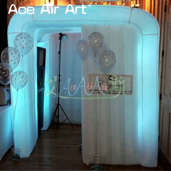 Durable and Elegant Inflatable Photo Booth Props Printer Stand Cabinet Tent With Colorful LED Lights for Fun Photo Selfies Or Shelter on Sal