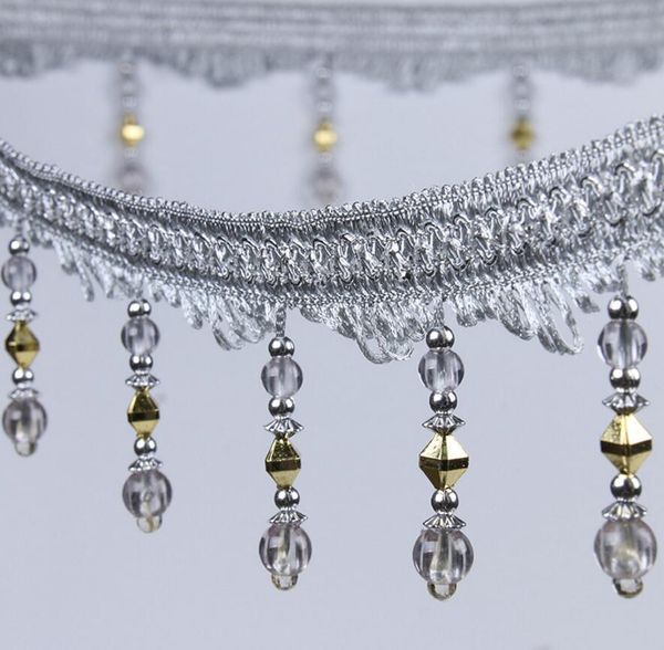 12Meter Rhinestone Bead Pendant Hanging Lace Trim Ribbon For Window curtains wedding Party Decorate Apparel Sewing DIY