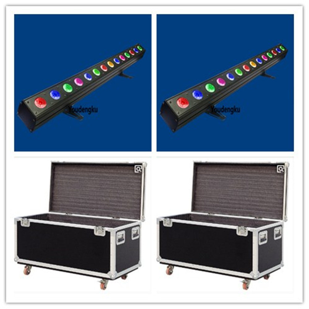 12 pieces with flightcase 14x18w Pixel wall washer Facade Light rgbwa uv led 18w led wall washer light