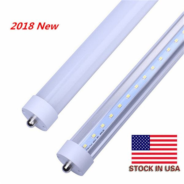 8ft fa8 led tube lights Single Pin 96&#039;&#039; T8 Led Light Tubes 192LEDs SMD2835 Fluorescent bulb 45W 4800LM AC85-265V lamp Stock In US
