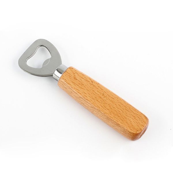 Free shipping New Style Wood Handle Handheld Bartender Bottle Opener Wedding Groomsmen Gift beer opener hot sell with good quality