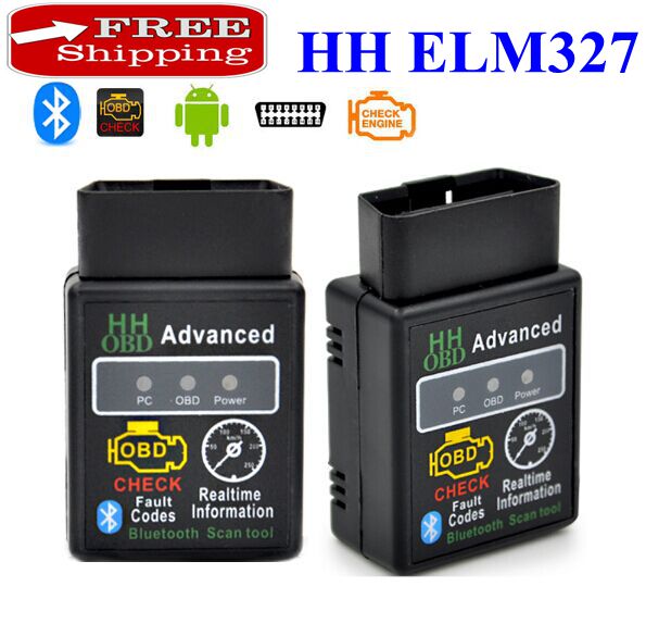 Free Shipping!V2.1 Mini Bluetooth ELM327 OBD HH OBDII Car Diagnostic Scanner 3231Chip Works on Android-Symbian-Windows HH ELM327 Scanner