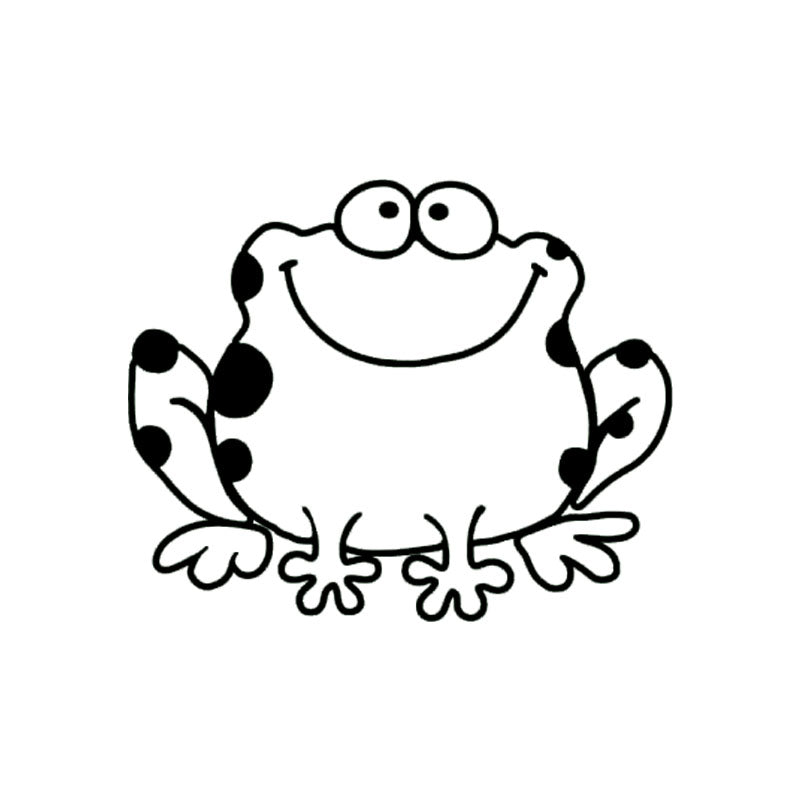 Front Stickers Cute Funny Frog Sticker Decal Fashion Personality Creative Classic Attractive