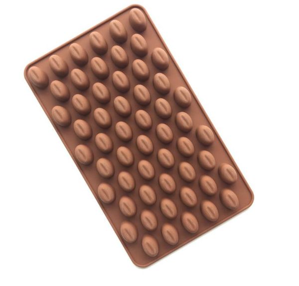 New Arrival High Quality Silicone 55 Cavity Mini Coffee Beans Chocolate Sugar Candy Mold Mould Cake Decor 100pcs Free DHL-Fedex SN539