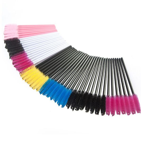 High Quality 200Pcs-Pack Disposable Eyelash Brushes Mascara Applicator Brushes Eyelash Comb Brushes Spoolers Makeup Tool Kit