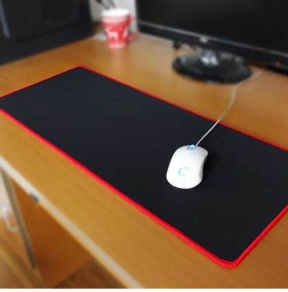 pbpad Gaming Mouse Pad Locking Edge Red-Black high quality Thickness of 5mm thicker Mousepad Mouse Mat Keyboard Mat Table Mat