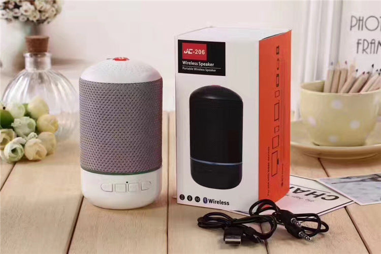 JC-206 Wireless Bluetooth Speaker Fabric Mini portable speakers with Mic hansfree support TF Card U disk FM radio stereo bass loudspeaker